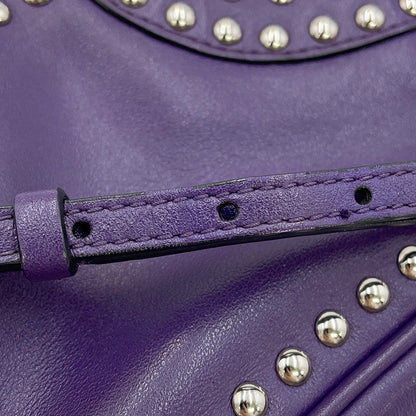 PRADA Studded Camera Bag Shoulder Bag Purple1N1674 Leather
