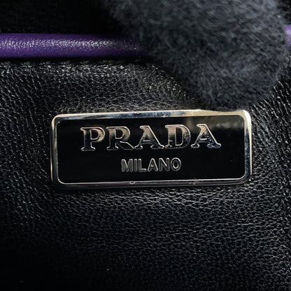 PRADA Studded Camera Bag Shoulder Bag Purple1N1674 Leather