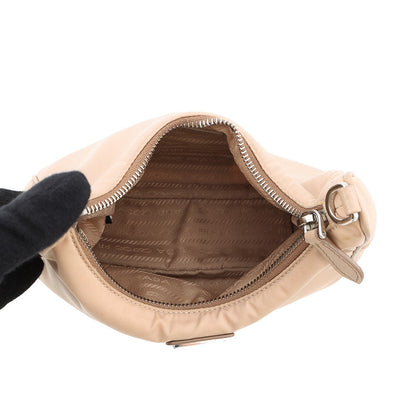 PRADA Re-Edition2005 ChainShoulder Bag Beige1BH204 Nylon