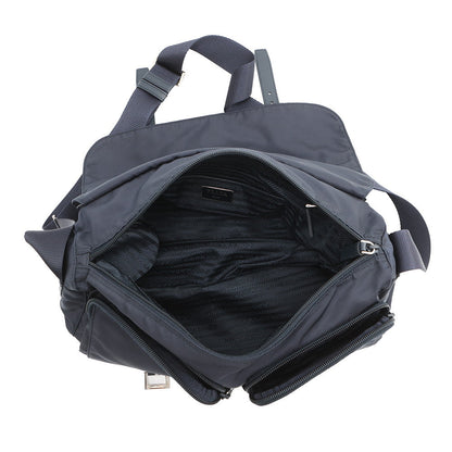 PRADA Logo Shoulder Bag NavyBT1738 Nylon