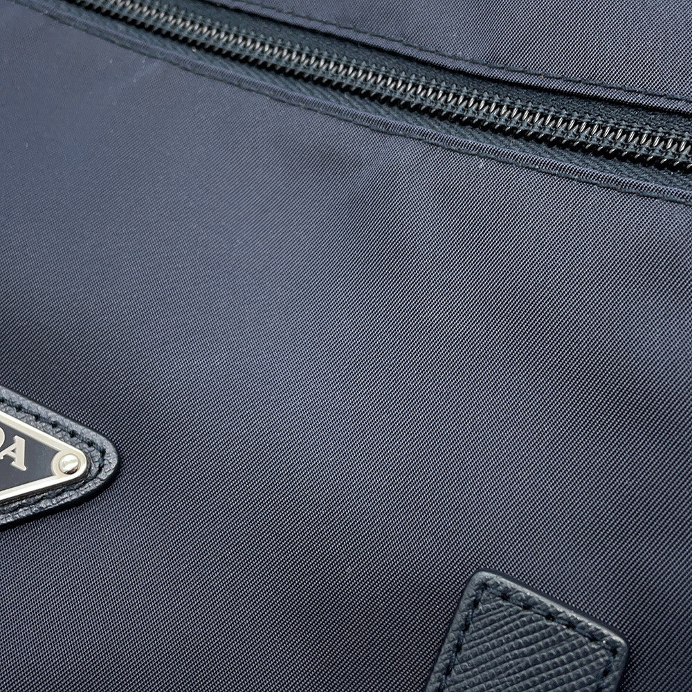 PRADA Logo Shoulder Bag NavyBT1738 Nylon