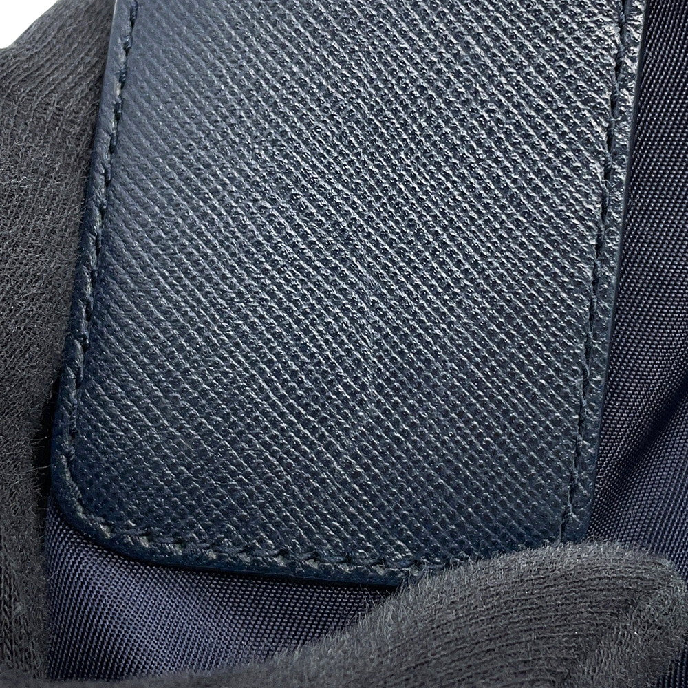 PRADA Logo Shoulder Bag NavyBT1738 Nylon
