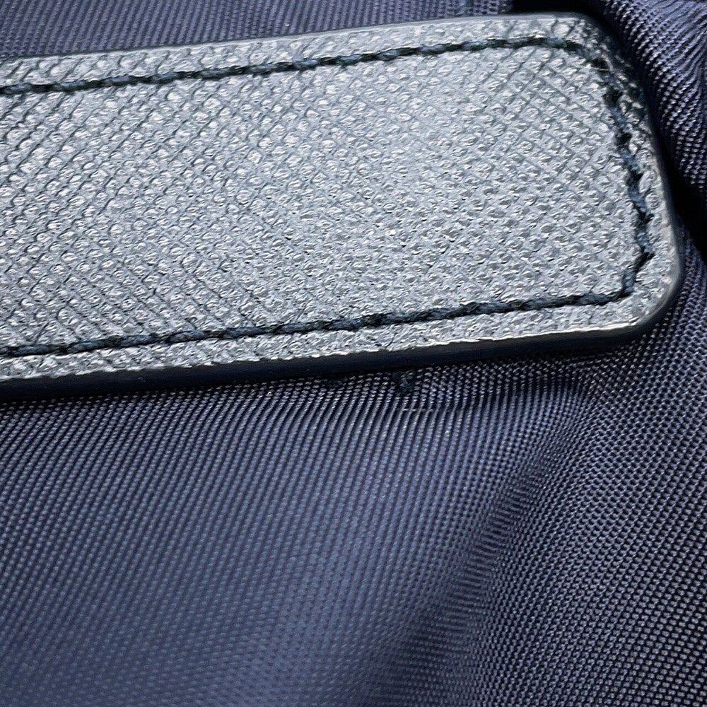 PRADA Logo Shoulder Bag NavyBT1738 Nylon