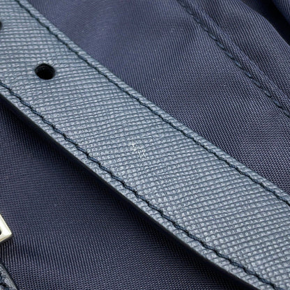 PRADA Logo Shoulder Bag NavyBT1738 Nylon