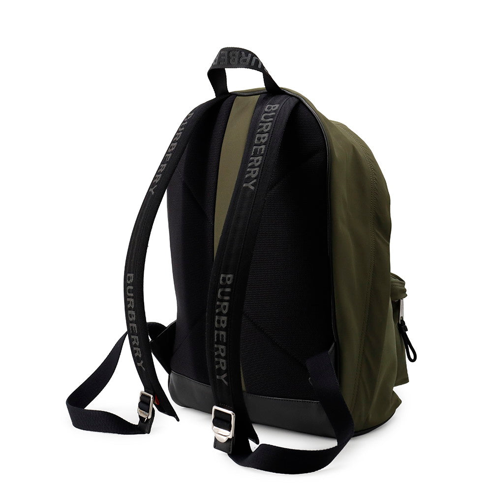 BURBERRY Logo Backpack Khaki Nylon