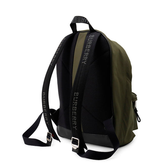 BURBERRY Logo Backpack Khaki Nylon