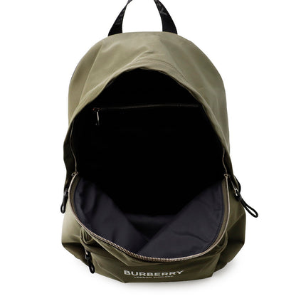 BURBERRY Logo Backpack Khaki Nylon
