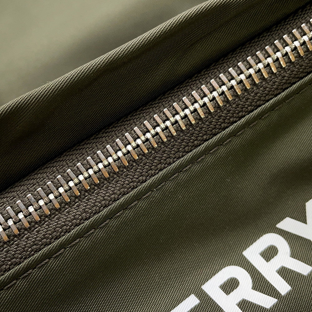 BURBERRY Logo Backpack Khaki Nylon