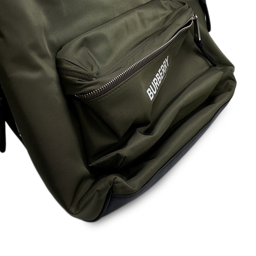 BURBERRY Logo Backpack Khaki Nylon