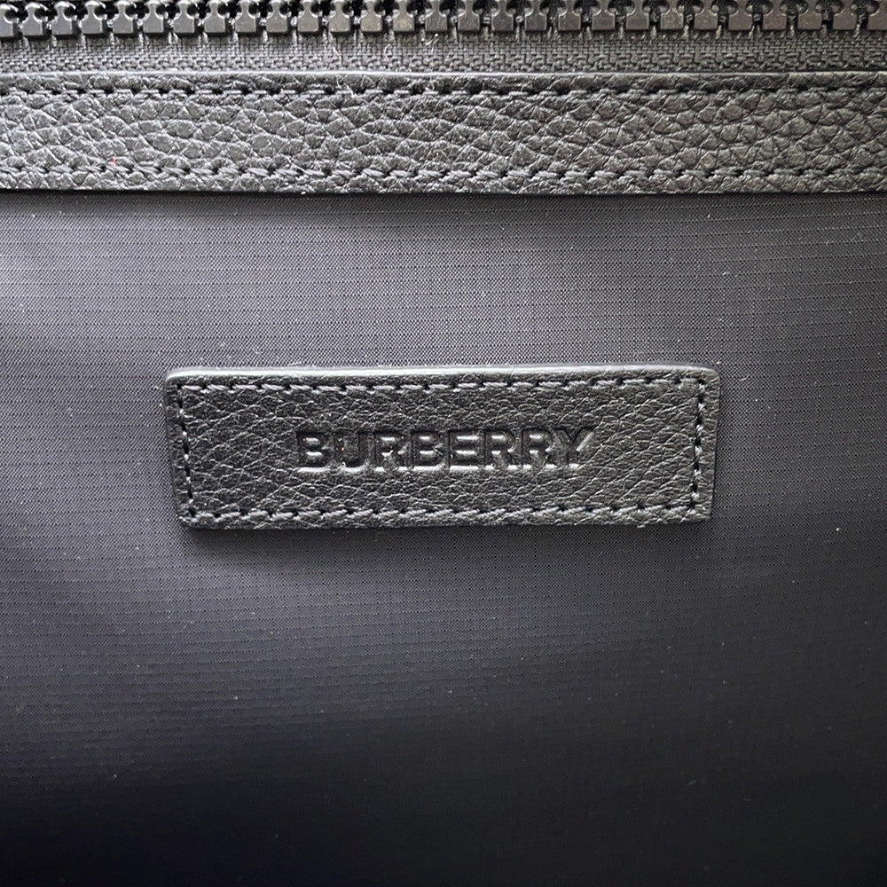 BURBERRY Check Backpack Beige/Blue/Khaki Nylon