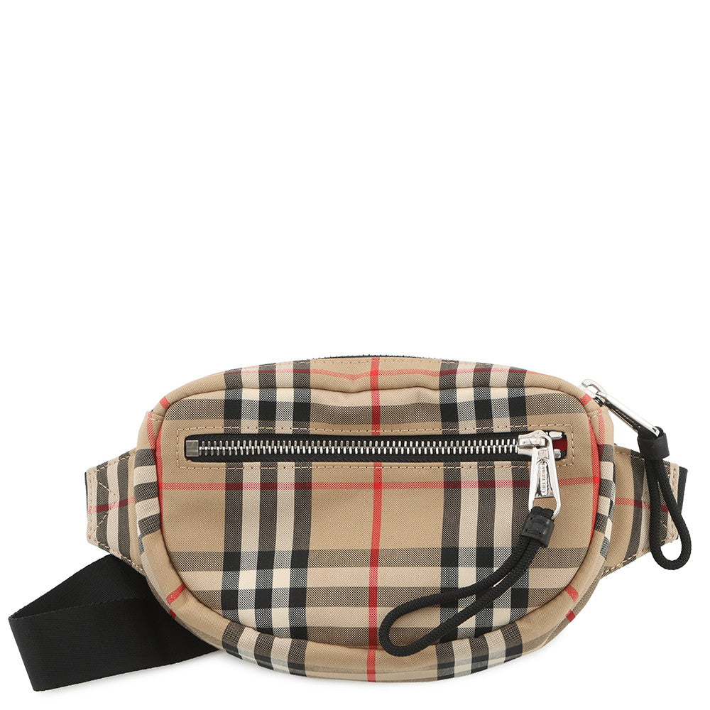 BURBERRY Checkered Crossbody Bag Beige8014420 Nylon