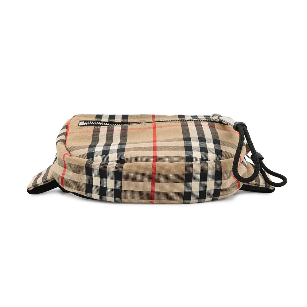 BURBERRY Checkered Crossbody Bag Beige8014420 Nylon