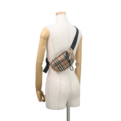 BURBERRY Checkered Crossbody Bag Beige8014420 Nylon