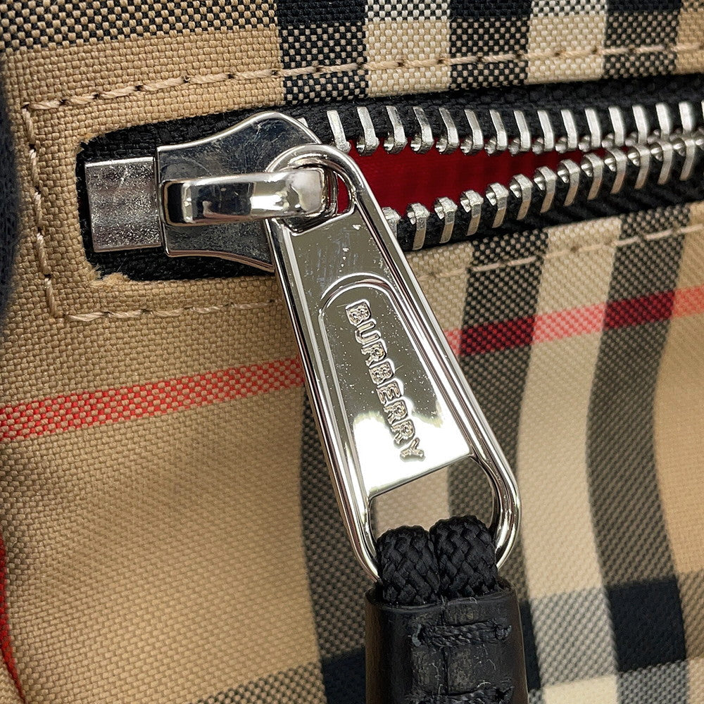BURBERRY Checkered Crossbody Bag Beige8014420 Nylon