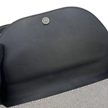 BURBERRY Olympia Half Moon Shoulder Bag Black/Gray8039779 Canvas Leather Size Small