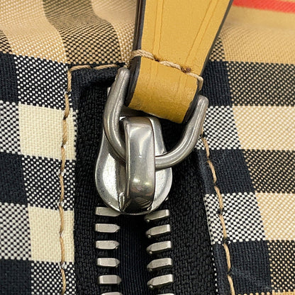 BURBERRY SONNY Vintage Check Print Crossbody Bag Beige/Yellow/Black40742141 Nylon Leather Size Large