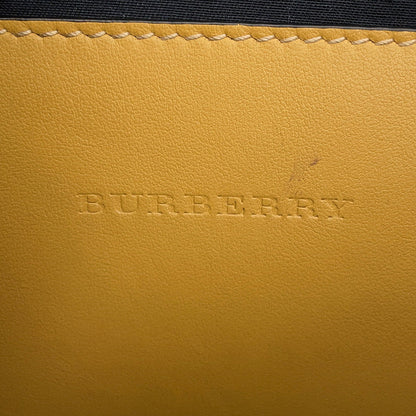 BURBERRY SONNY Vintage Check Print Crossbody Bag Beige/Yellow/Black40742141 Nylon Leather Size Large