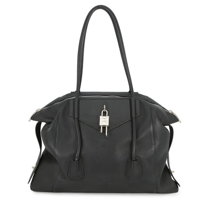 Givenchy Antigona Padlock Soft Tote Bag BlackBK508DK154-001 Leather Size Large
