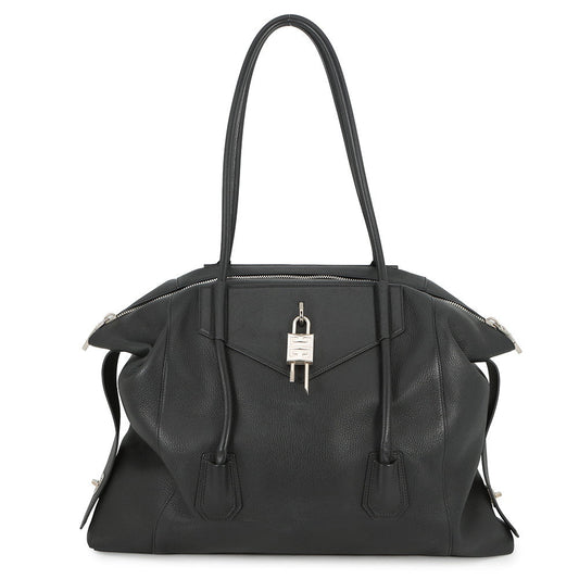Givenchy Antigona Padlock Soft Tote Bag BlackBK508DK154-001 Leather Size Large