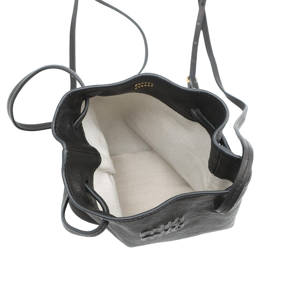 MIUMIU Logo Shoulder Pouch Black5NF460_AEFX_F0002 Nappa Leather
