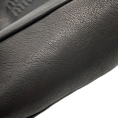MIUMIU Logo Shoulder Pouch Black5NF460_AEFX_F0002 Nappa Leather