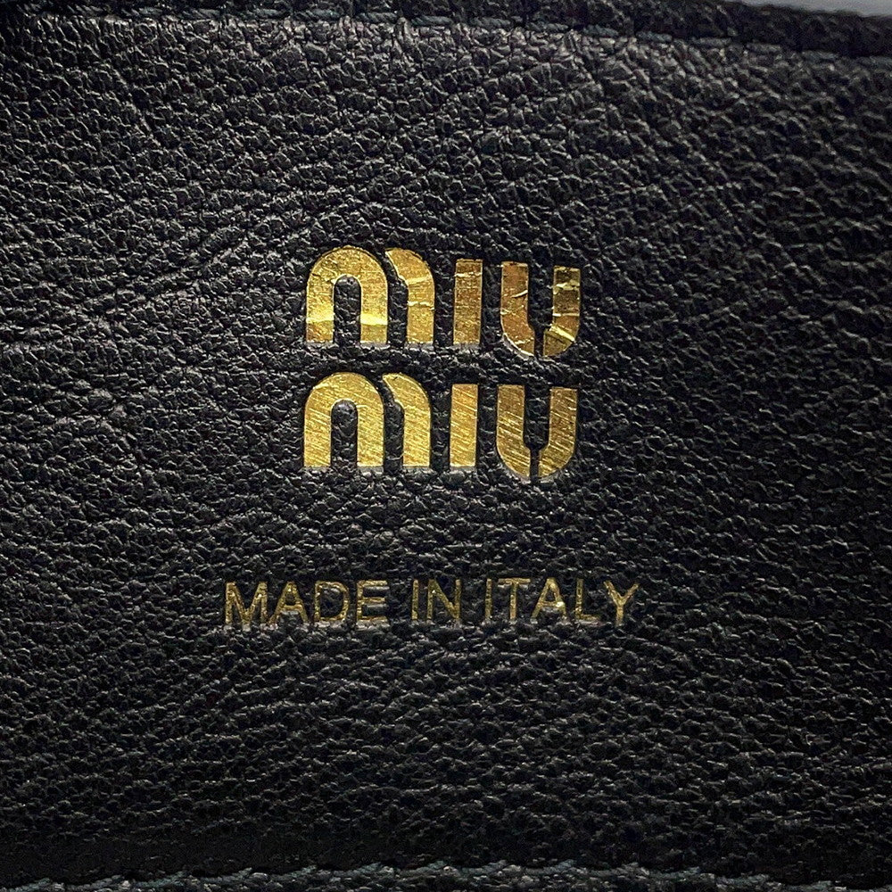 MIUMIU Logo Shoulder Pouch Black5NF460_AEFX_F0002 Nappa Leather