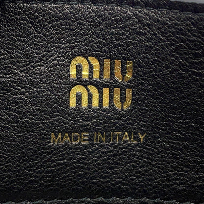MIUMIU Logo Shoulder Pouch Black5NF460_AEFX_F0002 Nappa Leather