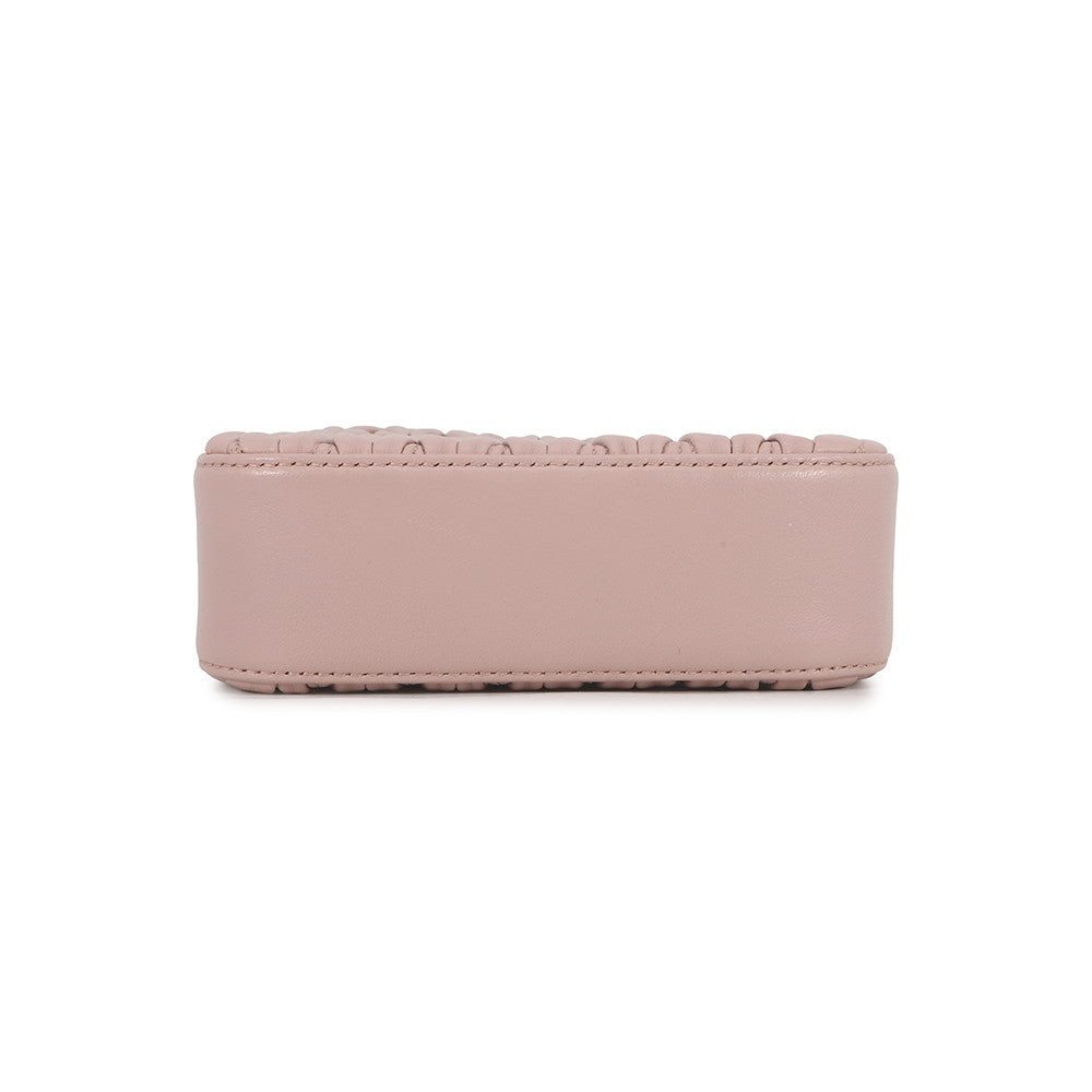 MIUMIU Matelassé Crystal 2-way Handbag Pink5BA220 Leather
