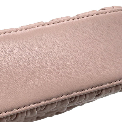 MIUMIU Matelassé Crystal 2-way Handbag Pink5BA220 Leather
