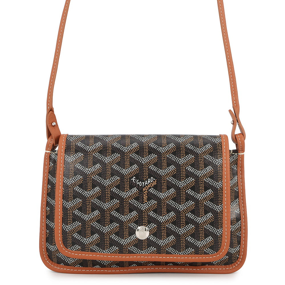 GOYARD Plumé Shoulder Bag Black/TanPLUMETPMLTY01CL03P PVC Leather