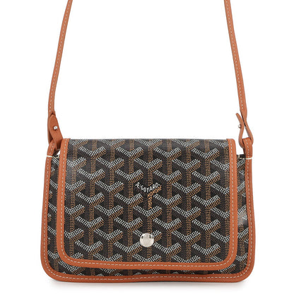 GOYARD Plumé Shoulder Bag Black/TanPLUMETPMLTY01CL03P PVC Leather