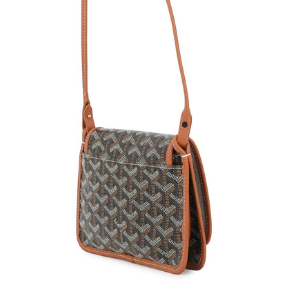 GOYARD Plumé Shoulder Bag Black/TanPLUMETPMLTY01CL03P PVC Leather