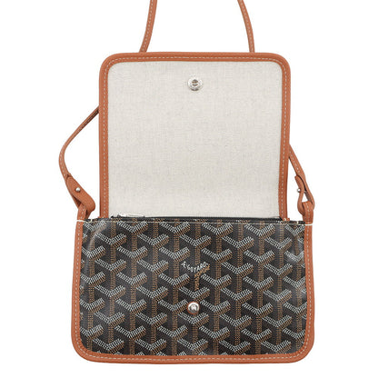 GOYARD Plumé Shoulder Bag Black/TanPLUMETPMLTY01CL03P PVC Leather