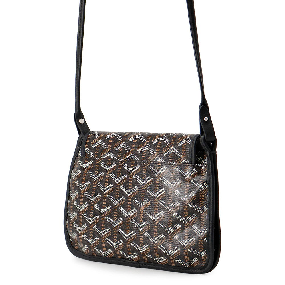 GOYARD Plumet Pouch Wallet Shoulder Bag BlackPLUMETPMLTY01CL01P PVC Leather