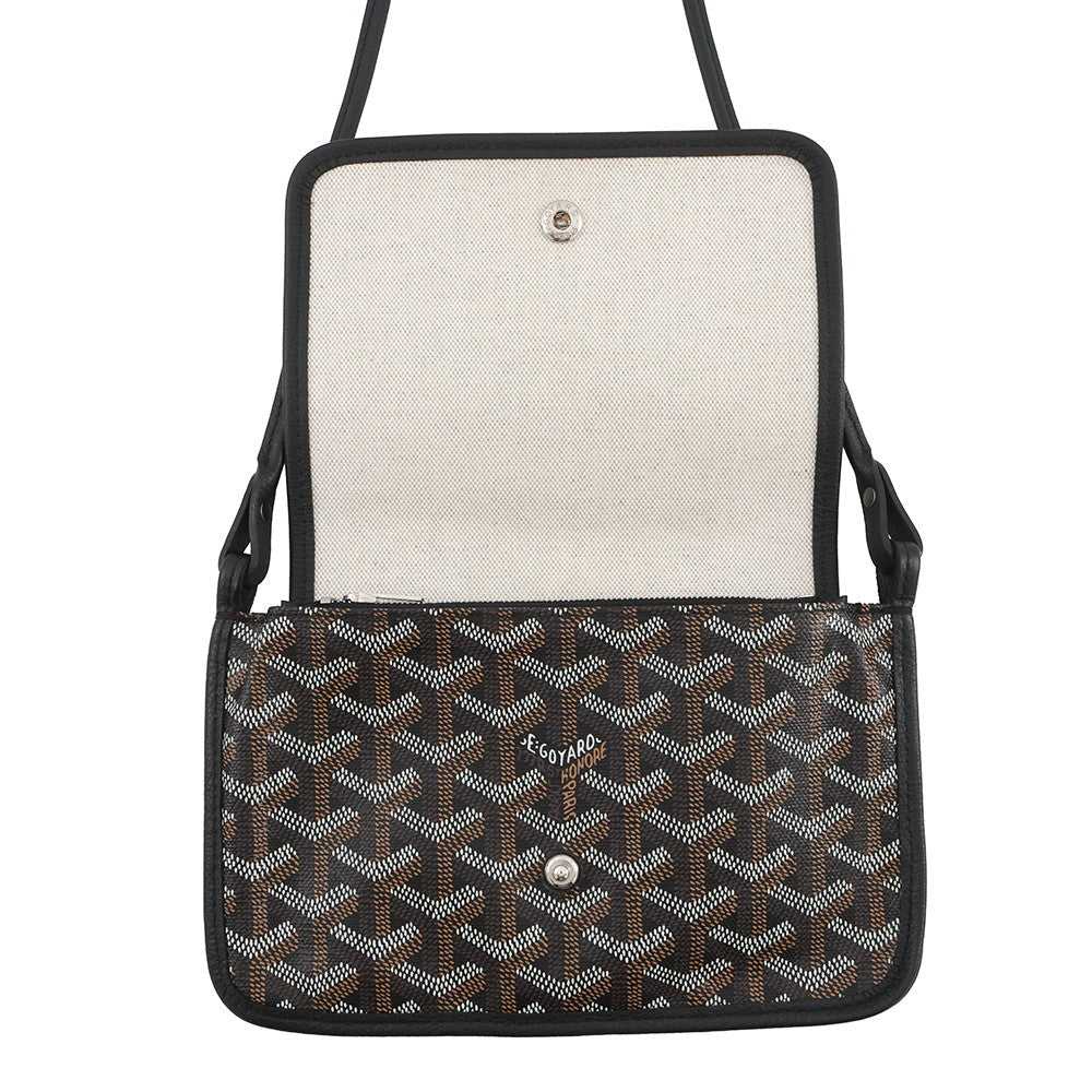 GOYARD Plumet Pouch Wallet Shoulder Bag BlackPLUMETPMLTY01CL01P PVC Leather