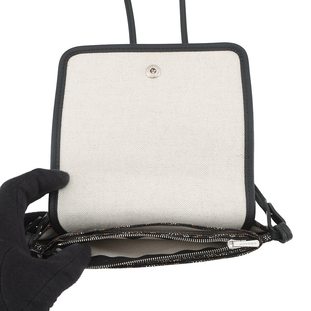 GOYARD Plumet Pouch Wallet Shoulder Bag BlackPLUMETPMLTY01CL01P PVC Leather