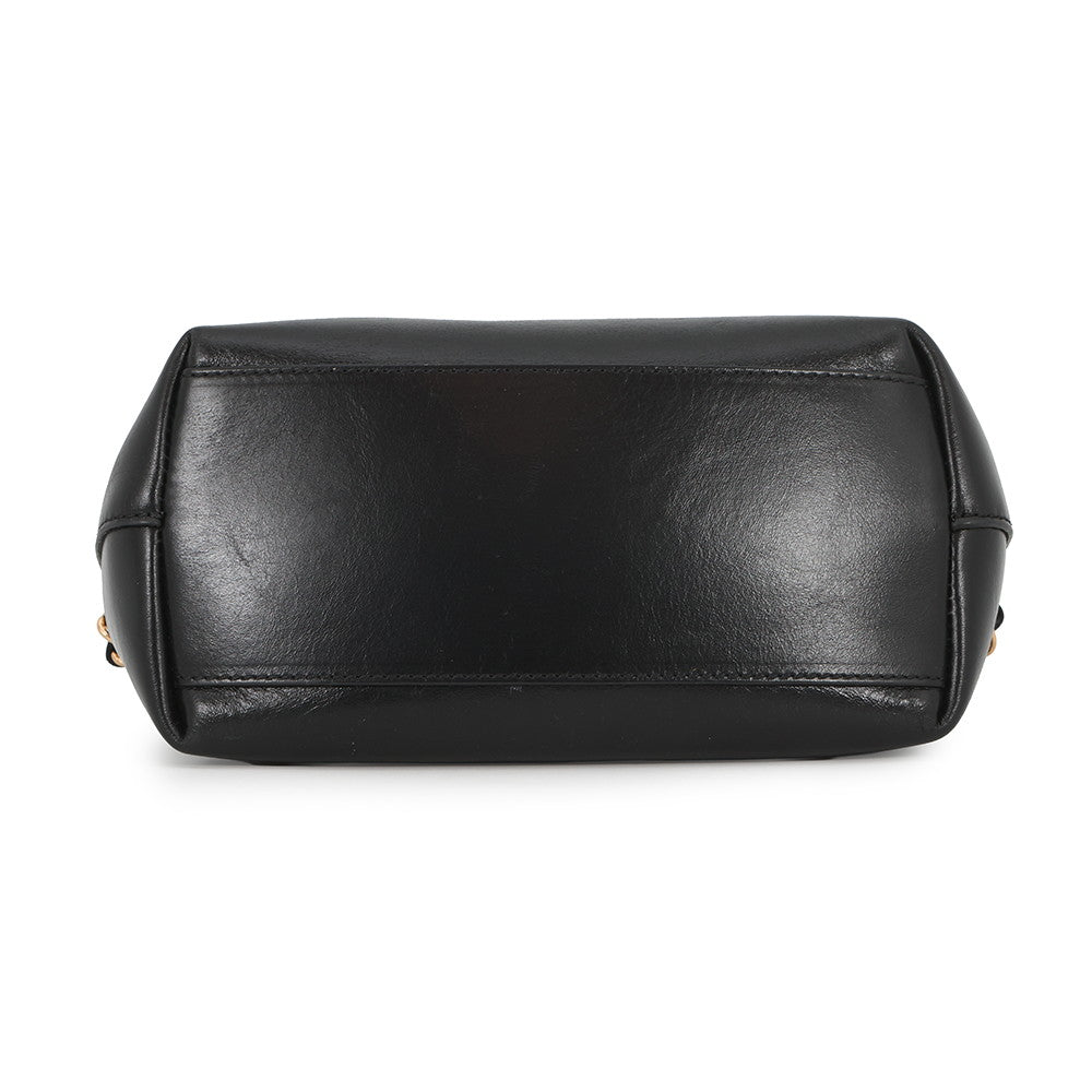 Gianni Versace Medusa Chain Tote Bag Black1021383-1A15033 Leather Size Small