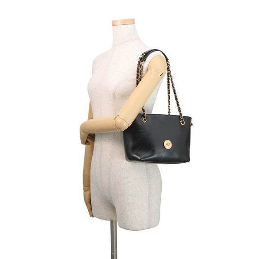Gianni Versace Medusa Chain Tote Bag Black1021383-1A15033 Leather Size Small