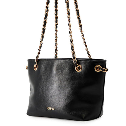 Gianni Versace Medusa Chain Tote Bag Black1021383-1A15033 Leather Size Small