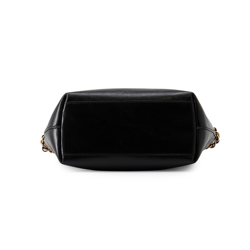 Gianni Versace Medusa Chain Tote Bag Black1021383-1A15033 Leather Size Small
