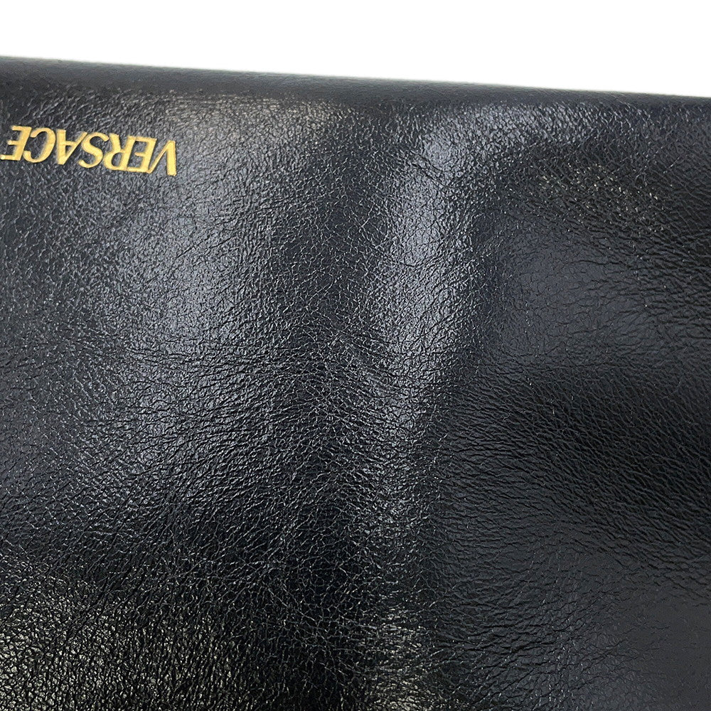 Gianni Versace Medusa Chain Tote Bag Black1021383-1A15033 Leather Size Small