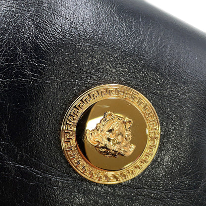 Gianni Versace Medusa Chain Tote Bag Black1021383-1A15033 Leather Size Small
