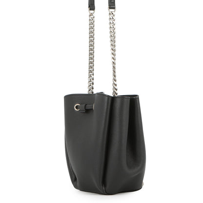 SAINT LAURENT PARIS Monogram Boules Mini Bucket Bag Chain Bag Black394455 Leather