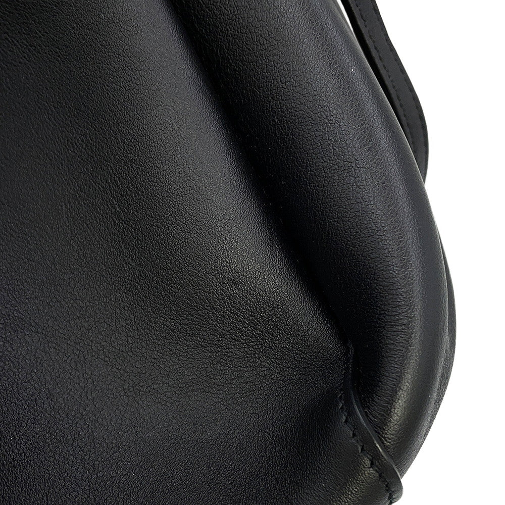 SAINT LAURENT PARIS Monogram Boules Mini Bucket Bag Chain Bag Black394455 Leather