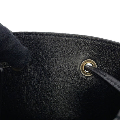 SAINT LAURENT PARIS Monogram Boules Mini Bucket Bag Chain Bag Black394455 Leather