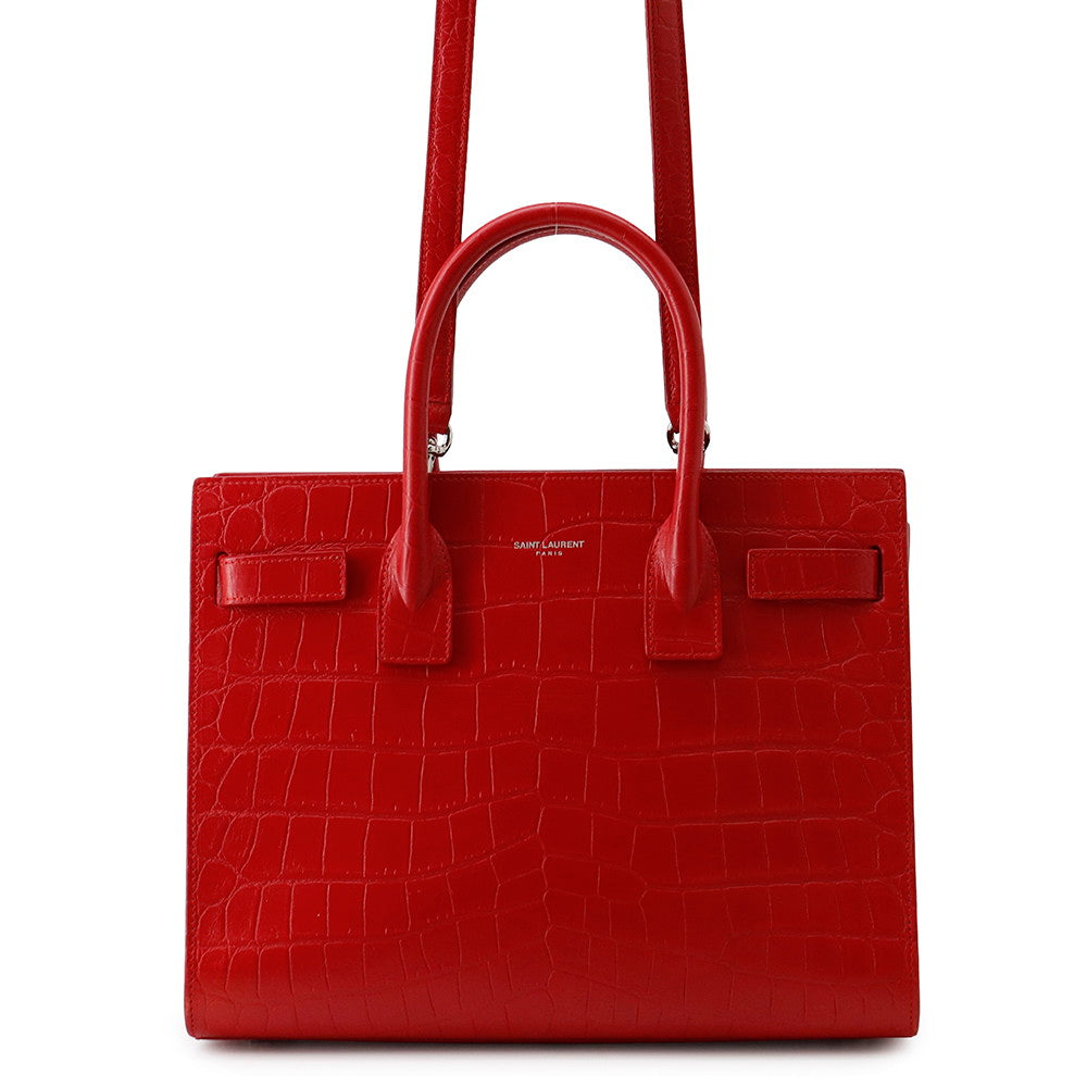 SAINT LAURENT PARIS Jour 2wayBag Red392032 Embossed Leather