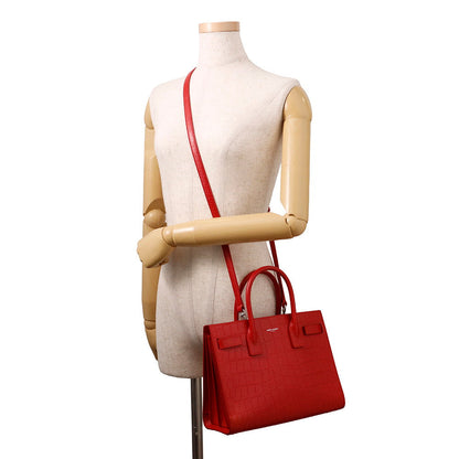 SAINT LAURENT PARIS Jour 2wayBag Red392032 Embossed Leather