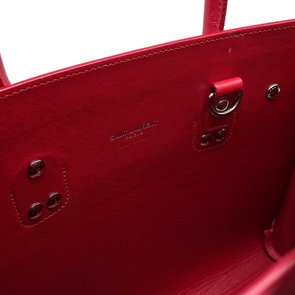 SAINT LAURENT PARIS Jour 2wayBag Red392032 Embossed Leather