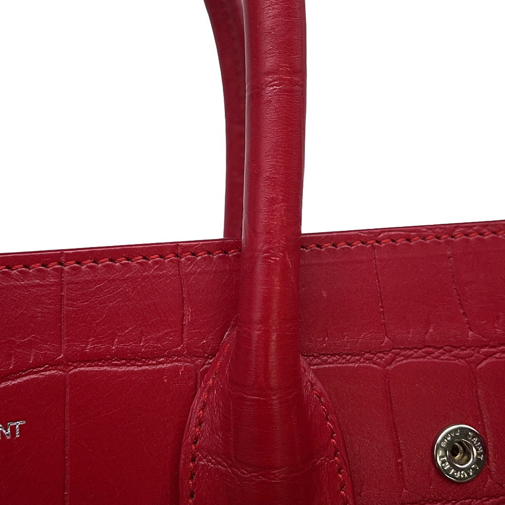 SAINT LAURENT PARIS Jour 2wayBag Red392032 Embossed Leather