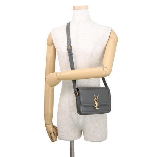 SAINT LAURENT PARIS Solferino Satchel Shoulder Bag storm6343060SX0W1112 box leather Size Small